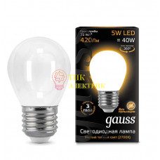 Лампа светодиодная Filament Шар E27 5Вт 2700К OPAL 105202105