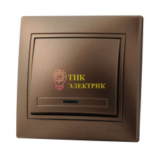 Выключатель 1-кл. СП Мира 10А IP20 с подсветкой свет. корич. перламутр 701-3131-111 Выключатель 1-кл. СП Мира 10А IP20 с подсветкой свет. корич. перламутр 701-3131-111