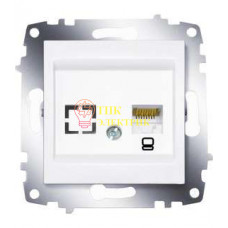 Механизм розетки комп. 1-м Cosmo (RJ45 CAT.6 + гнездо) бел. 619-010200-247 Механизм розетки комп. 1-м Cosmo (RJ45 CAT.6 + гнездо) бел. 619-010200-247