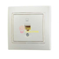 Розетка компьютерная 1-м СП Мира RJ45 крем/крем 701-0303-139