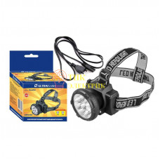 Фонарь налобный аккумуляторный LED 5363 (220В 9LED 2 режима; черн.) 11257