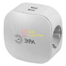Разветвитель 3-м SP-3e-USB-2A 220В + 2USB 2000мА с заземл. защ. шторки (6/36/864) бел. Б0015243