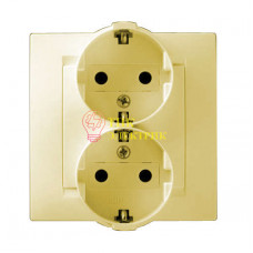 Розетка 2-м СП Simon15 с заземл. сл. кость 1590459-031 Розетка 2-м СП Simon15 с заземл. сл. кость 1590459-031