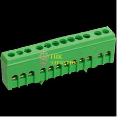 Шина PE "земля" в корп. изол. на DIN-рейку ШНИ-6х9-12-К-З YNN10-69-12KD-K06
