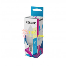 Лампа светодиодная LED CN 8Вт 220В E14 3000К Lksm_LED8wCNE1430