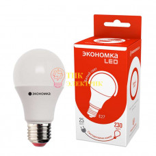 Лампа светодиодная LED A60 25Вт грушевидная E27 230В 4500К 2400лм EcoL25wA60230vE2745