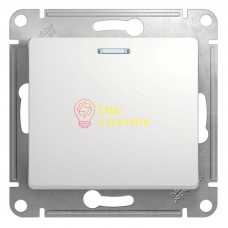 Механизм выключателя 1-кл. СП GLOSSA 10А IP20 10AX с подсветкой бел. GSL000113