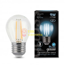 Лампа светодиодная Filament Шар E27 9Вт 4100К 105802209