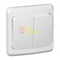 Выключатель 2-кл. СП Этюд 10А IP20 бел. BC10-002B