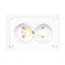 Розетка 2-м СП Валери 16А IP20 защ. шторки бел. В0102x Розетка 2-м СП Валери 16А IP20 защ. шторки бел. В0102x