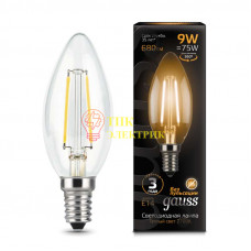 Лампа светодиодная Filament Свеча E14 9Вт 2700К 103801109