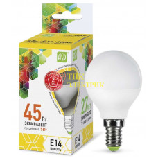Лампа светодиодная LED-шар-standard 5Вт шар 3000К тепл. бел. E14 450лм 160-260В 4690612002125