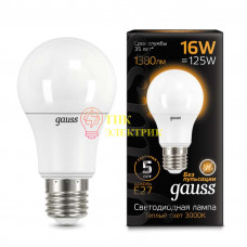 Лампа светодиодная Led A60 16Вт E27 3000К 102502116