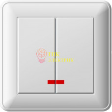 Выключатель 2-кл. СП W59 16А IP20 с индик. бел. ВС516-251-18 VS516-251-18 (ВС516-251-18)