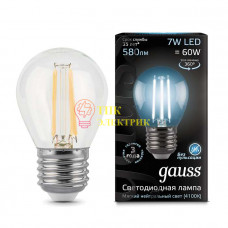 Лампа светодиодная Filament Шар E27 7Вт 4100К 105802207