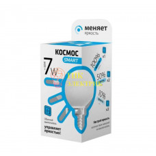 Лампа светодиодная LED GL45 7Вт 220В E14 4500К 3 уровня яркости Smart LksmLEDSD7wGL45E1445